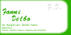 fanni delbo business card